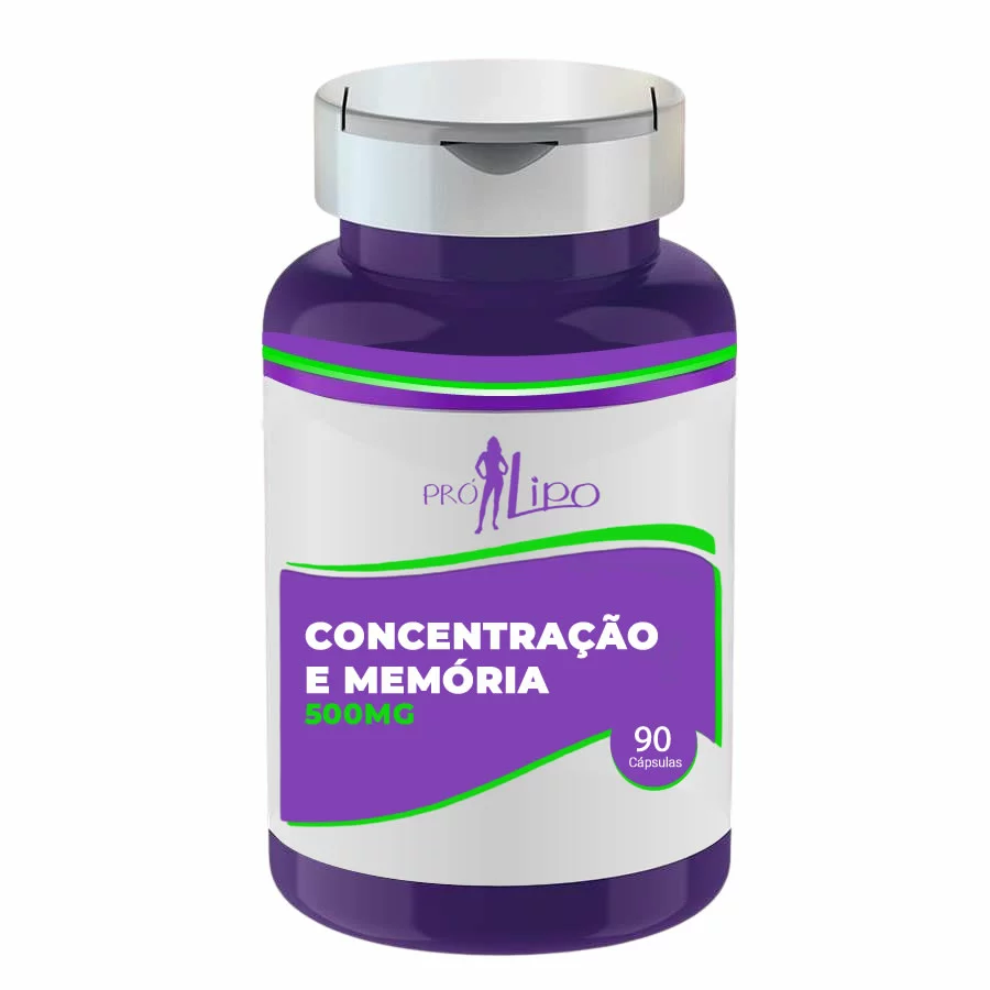 CONCENTRAÇÃO E MEMÓRIA 500MG - 90 CÁPSULAS