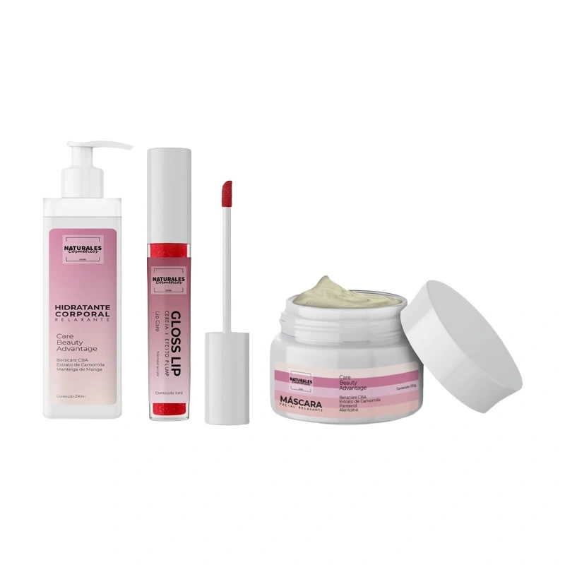 Combo Máscara Fácial Relaxante + Hidratante Corporal Relaxante + Gloss LiP