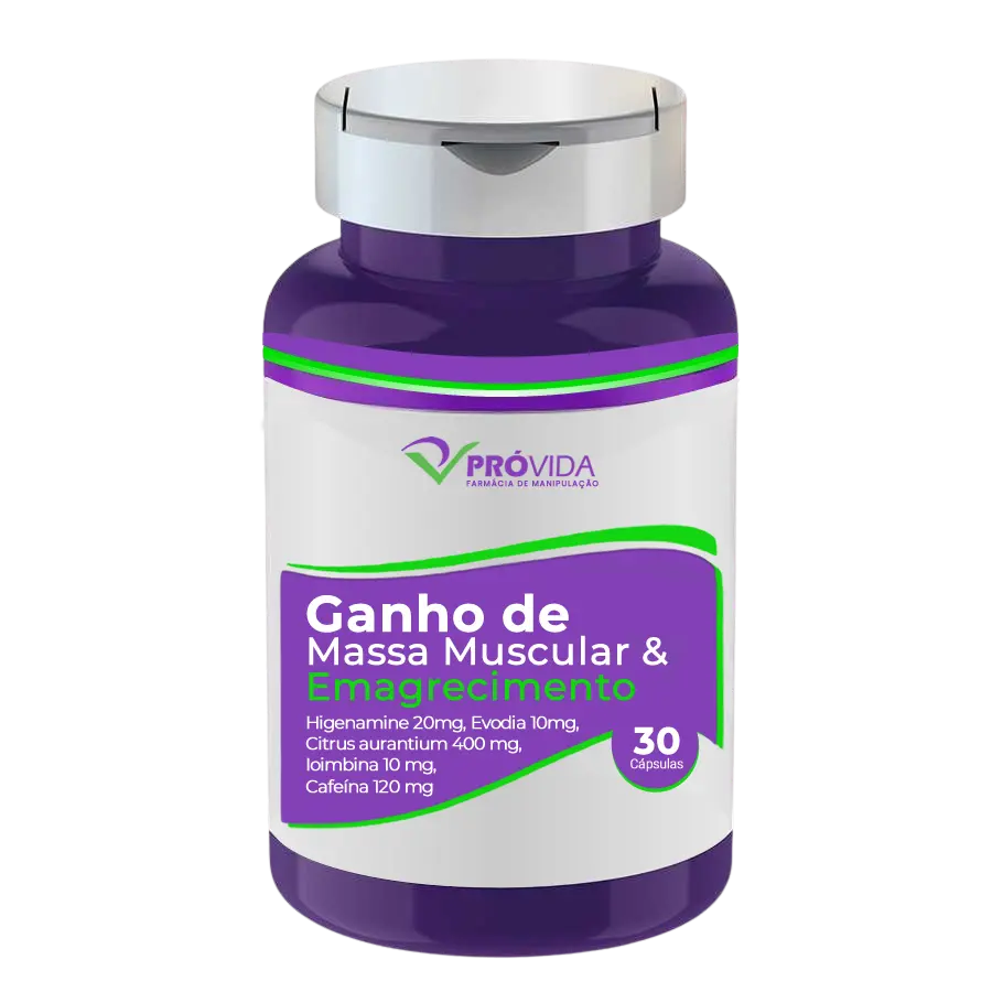 GANHO DE MASSA MUSCULAR E EMAGRECIMENTO 30 DOSES