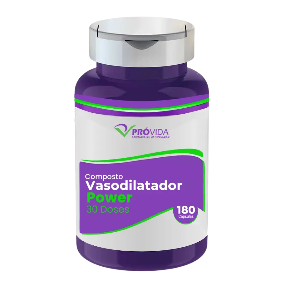 COMPOSTO VASODILATADOR POWER - 180 CÁPSULAS - Pró Vida Farma