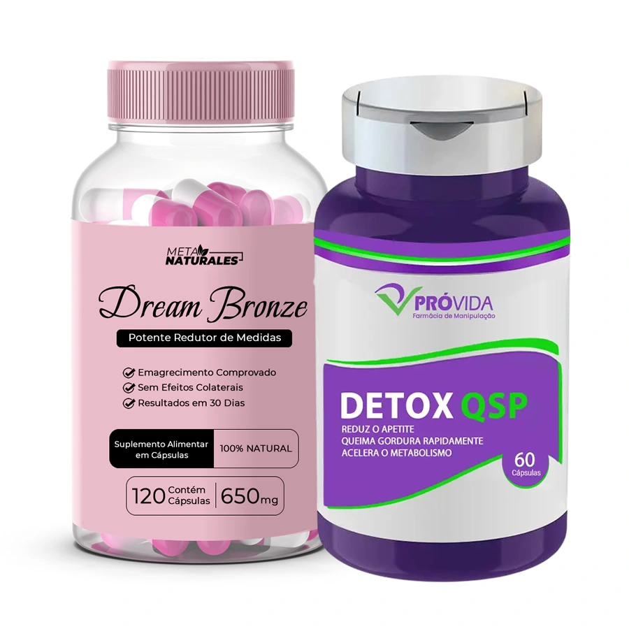 Dream Bronze - 120 Cápsulas com Detox QSP - 60 Cápsulas - Pró Vida Farma