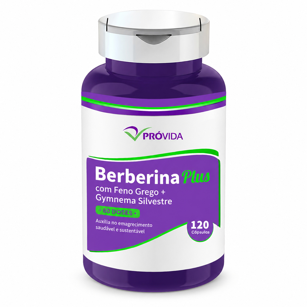 Berberina Plus com Feno Grego + Gymnema Silvestre - 60 Doses (120 cápsulas) - Pró Vida Farma
