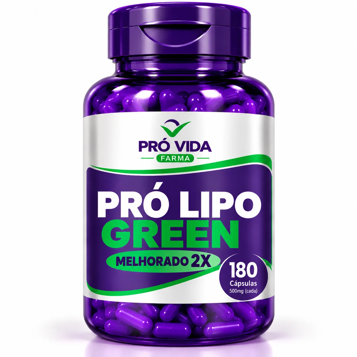 Pro Lipo Green Melhorado 2x - 180 Cápsulas - Pró Vida Farma