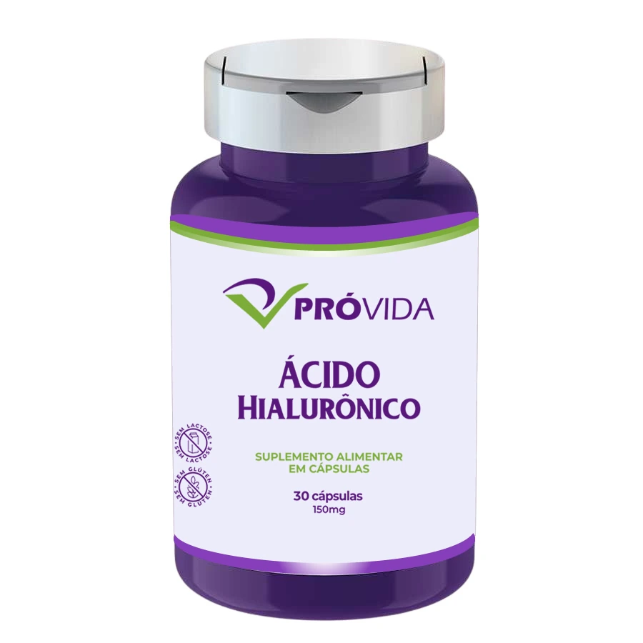 Ácido Hialurônico 150 mg com Peptídeos, vitaminas e biotina - 30 Cápsulas - Pró Vida Farma