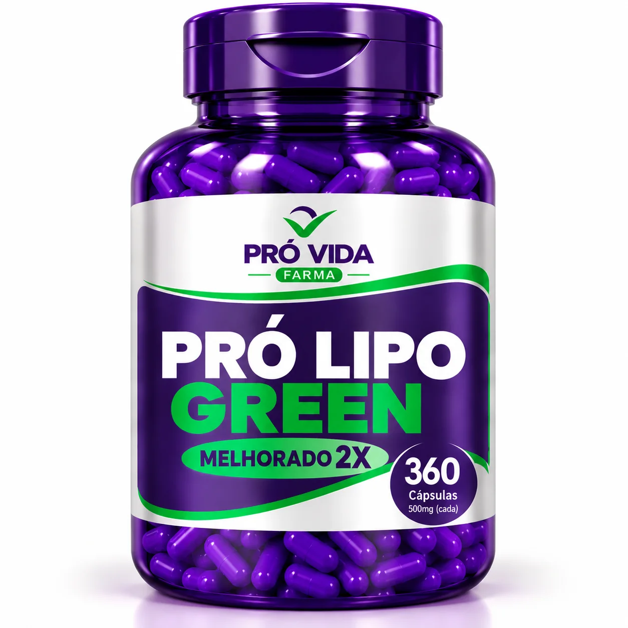 Pro Lipo Green Melhorado 2x - 360 Cápsulas - Pró Vida Farma
